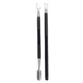cuticle pusher, black cuticle pusher, stainless steel cuticle pusher