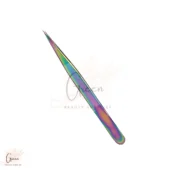 stainless steel multi color straight tweezer for eyelashes