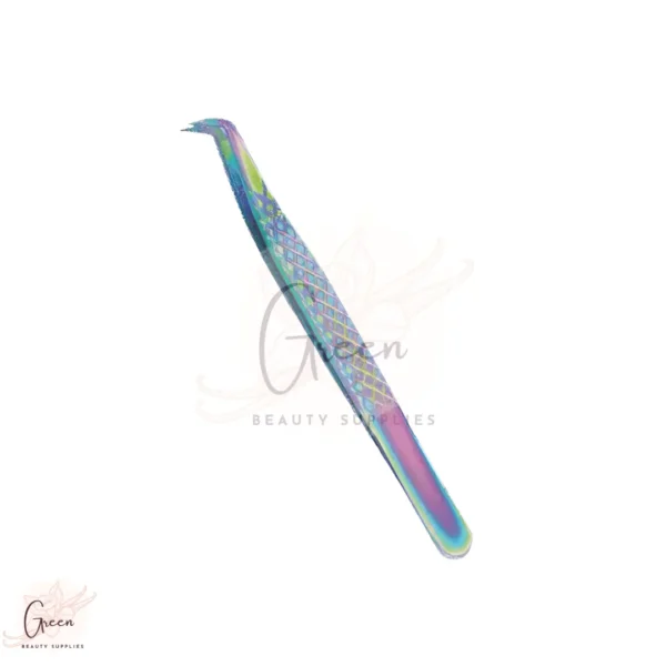 stainless steel multi color L shape tweezer for eyelash