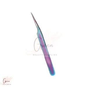 stainless steel multi color straight eyelash tweezer