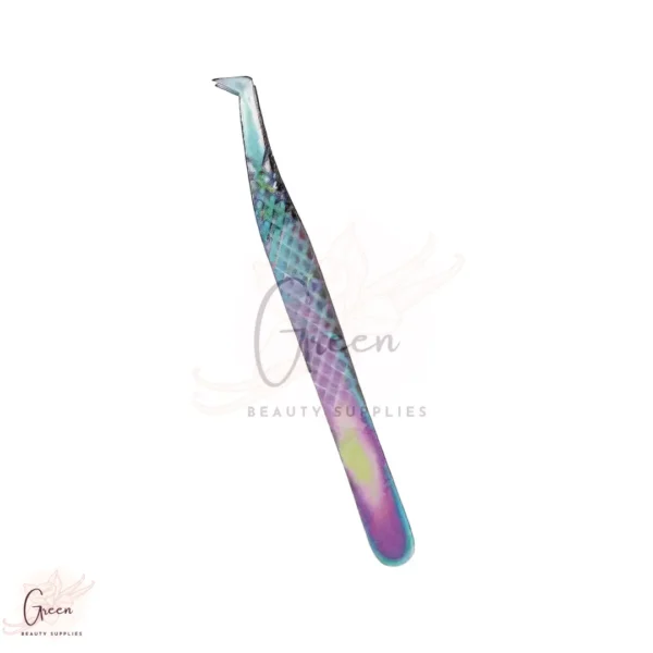 stainless steel front L shape tweezer for eyelash