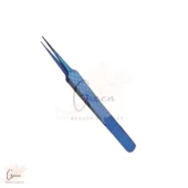 stainless steel blue straight tweezer for eyelashes