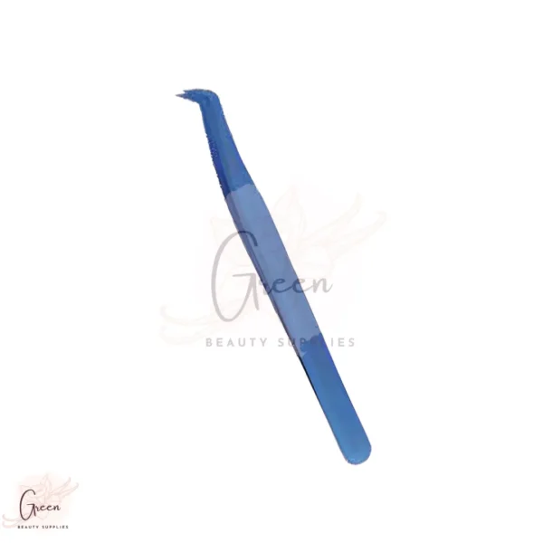 stainless steel blue color tweezer for eyelash