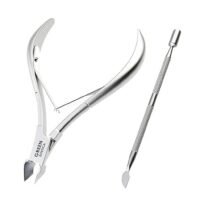 Premium Cuticle Nipper and Cuticle Pusher with Sharp Blades