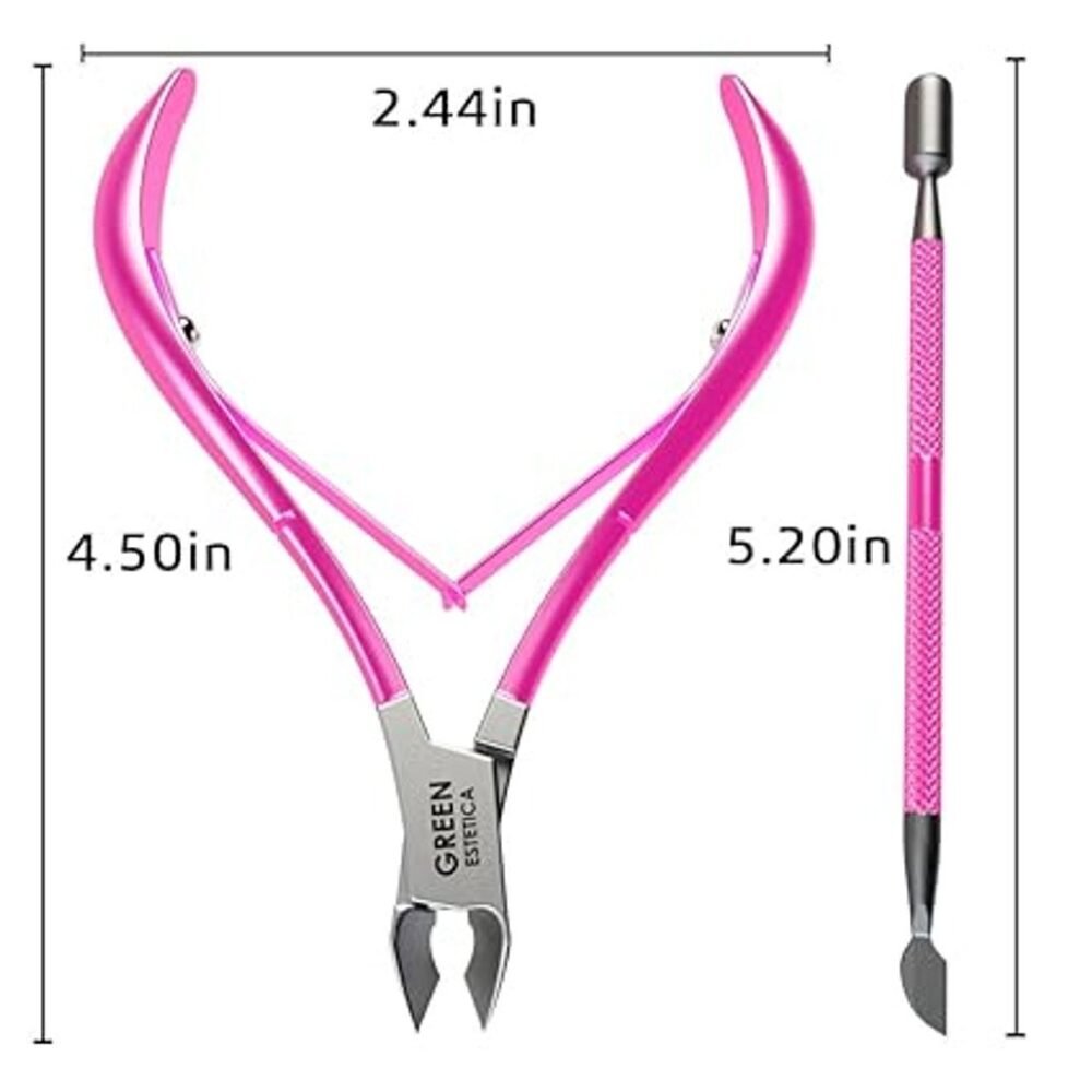 Premium Stainless Steel Cuticle Nipper with Pusher - Image 2