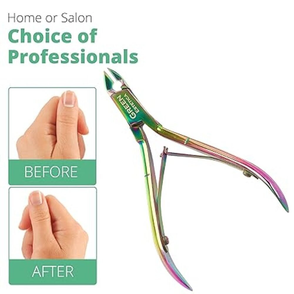 Multi-Colored Stainless Steel Cuticle Nipper with Pusher - Image 5