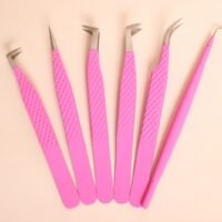 Stainless Steel 5 Pcs Eyelash Tweezers with Lash lift Tool