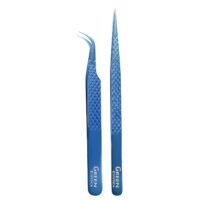 Premium Cuticle Eyelash Tweezers Set for Lash Extensions