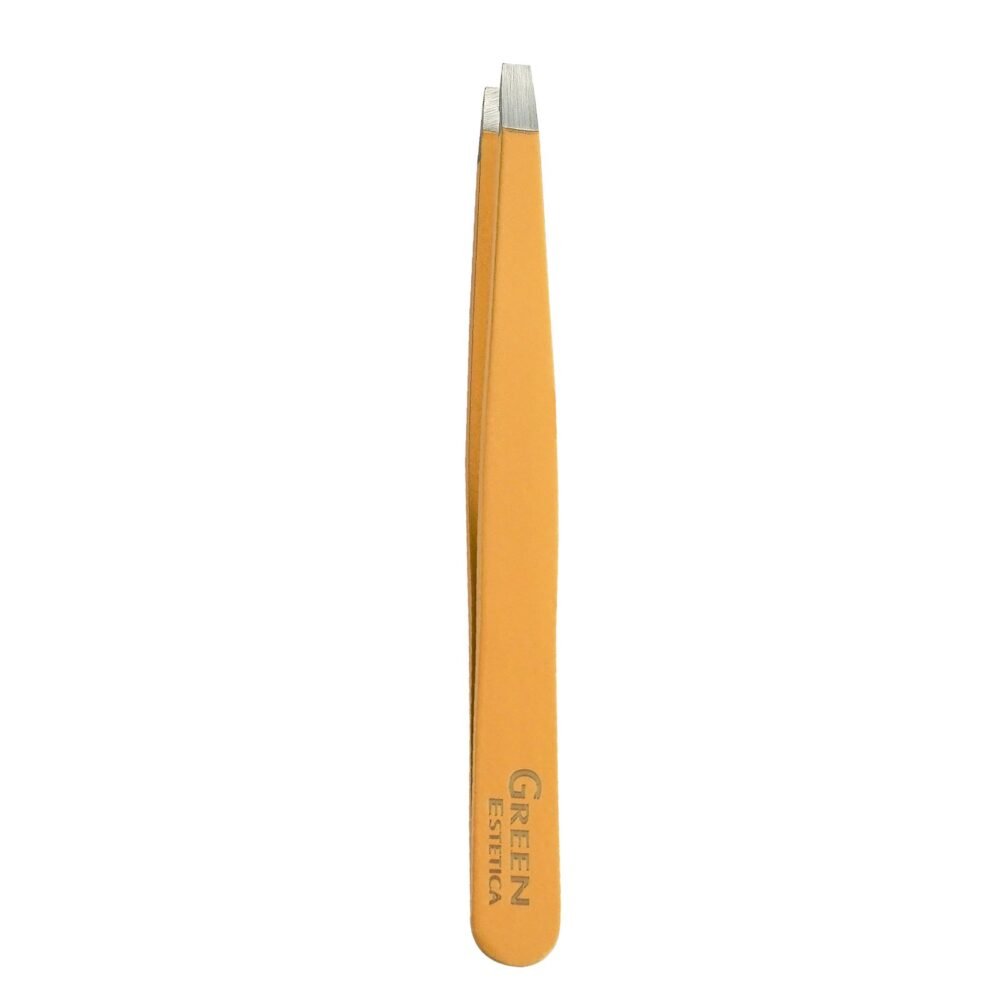 Orange Stainless Steel Eyelash Tweezers