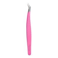 Luxurious Pink L Shape Stainless Steel Eyelash Tweezers