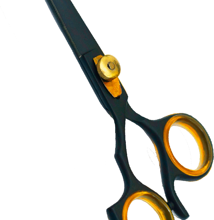 GoldEdge Matte Black Professional Beauty Scissors
