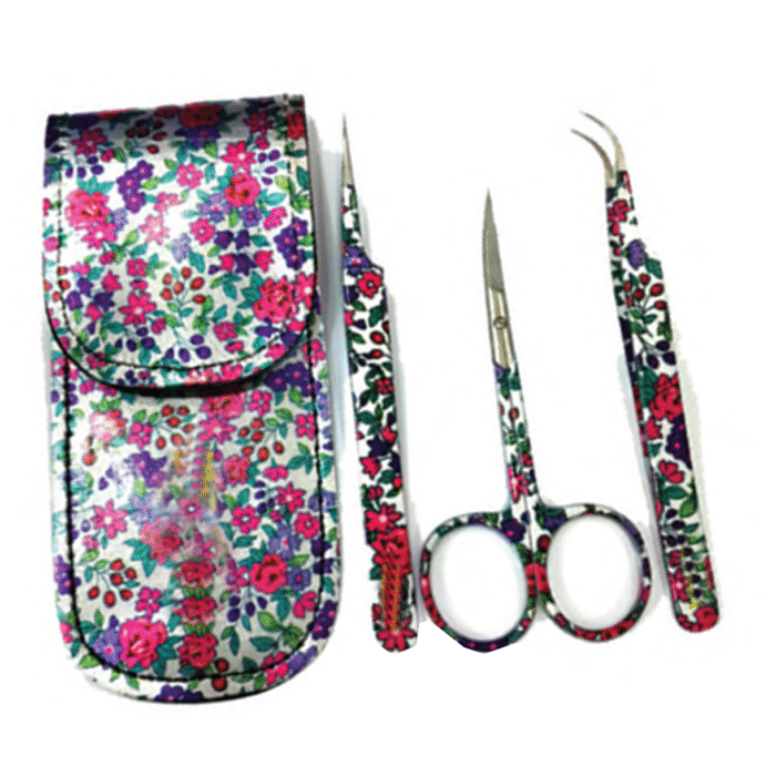 Floral 3-Piece Precision Beauty Tool Set – Garden Bloom Edition